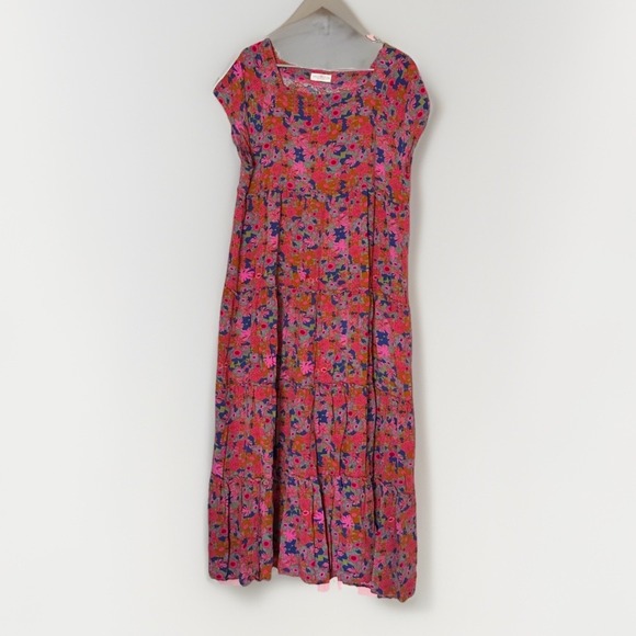NATURAL LIFE Dresses & Skirts - NATURAL LIFE Pink Floral Maxi Dress